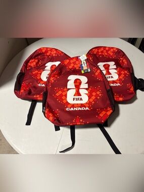 FIFA World Cup Team Canada Backpacks - New with Tags - Licensed Authentic Merch